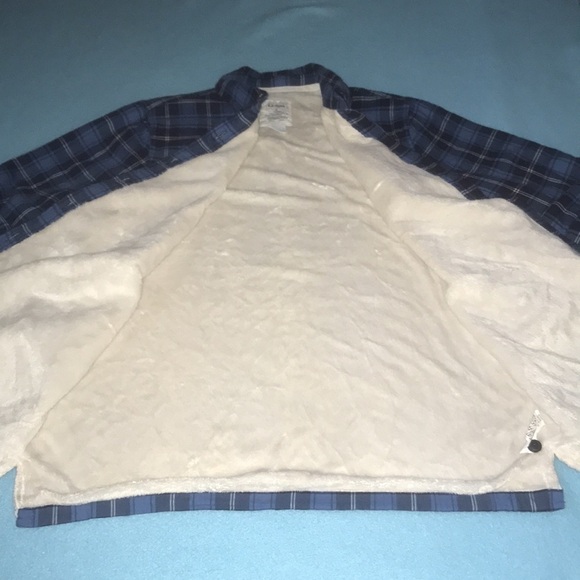 L.L. BEAN fleece lined button up long sleeve flannel cozy shacket NEW size S - Picture 6 of 12